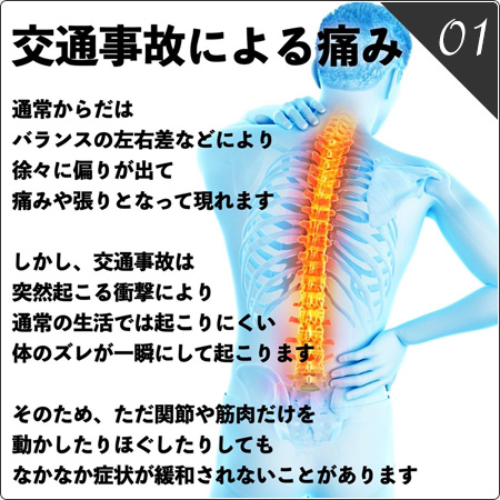 交通事故の痛みなら当院へお越しください